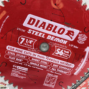 Diablo D0756F Circular Saw Blade 7-1/4" w/ 5/8" Arbor 56T Fine Cuts Thin Ferrous 3