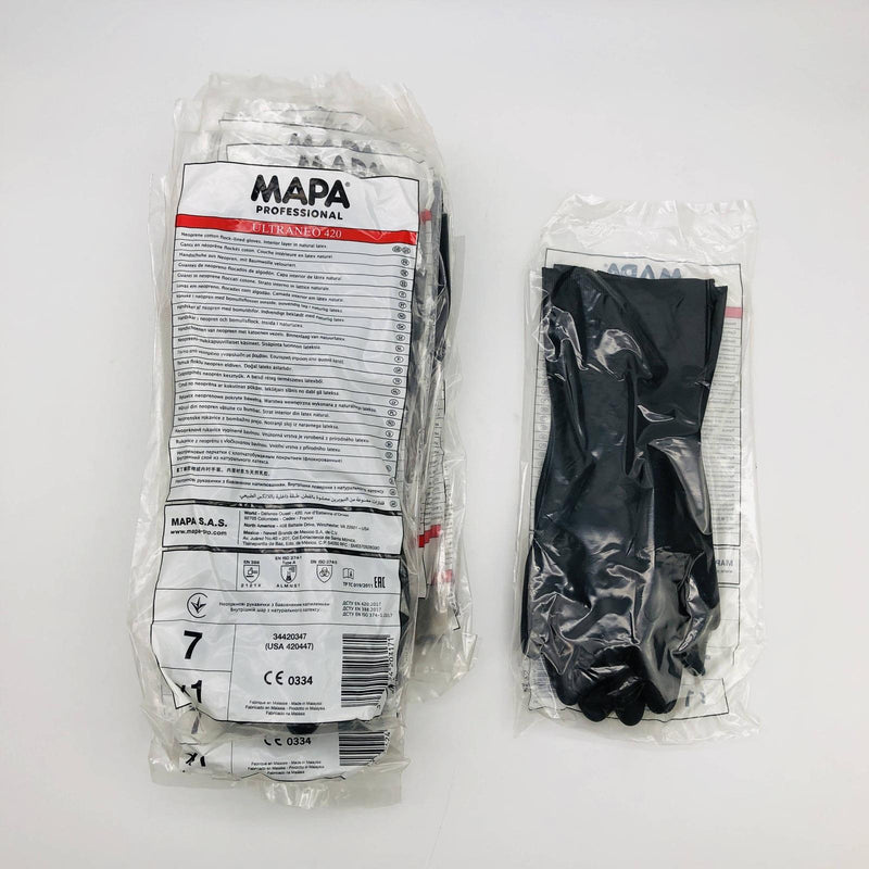 Mapa Technic NS-420 Work Gloves Sz Medium Neoprene Natural Rubber 30 MIL 12 Pair 8