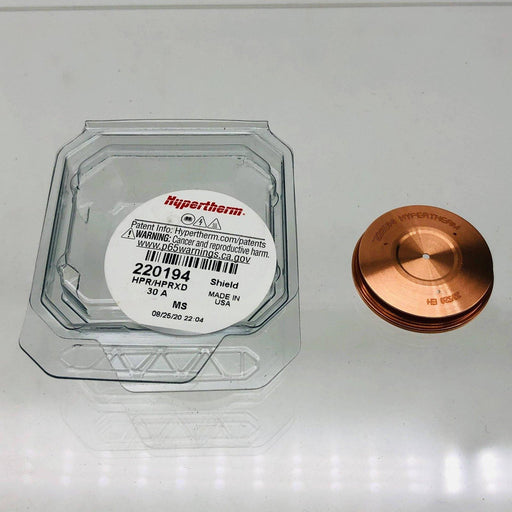 Hypertherm 220194 Shield Nozzle 30 Amp HPR/HPRXD For Use With HPR260 1pc 1
