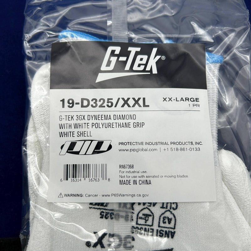 G-Tek 19-D325 Cut Resistant Glove XX-Large 2XL White 3GX Dyneema Diamond 12 Prs 2