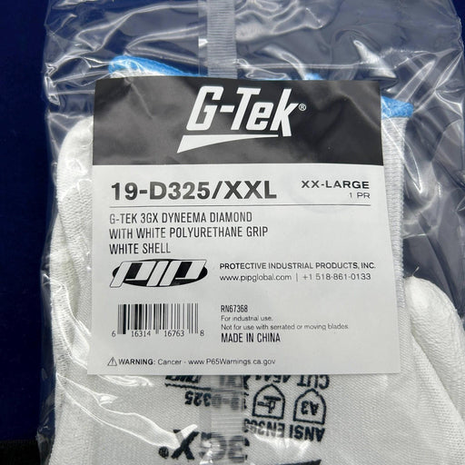G-Tek 19-D325 Cut Resistant Glove XX-Large 2XL White 3GX Dyneema Diamond 12 Prs 2