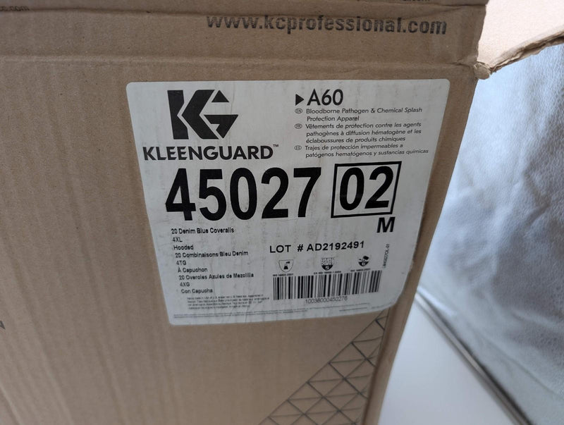 Kleenguard A60 Coverall Suits 4XL Hooded Full Body Hooded 45027 Pack of 20 8