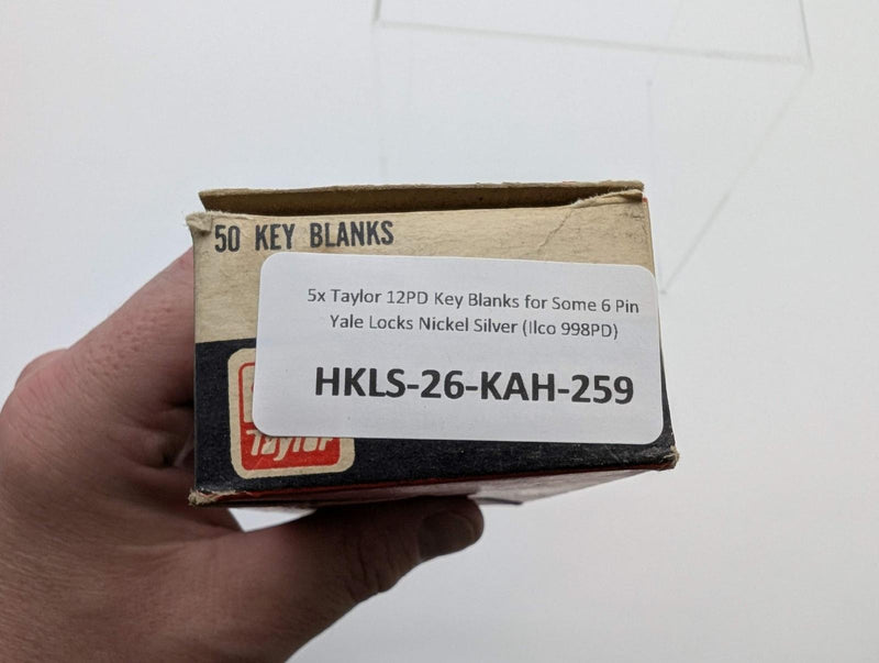 5x Taylor 12PD Key Blanks for Some 6 Pin Yale Locks Nickel Silver Ilco 998PD 3