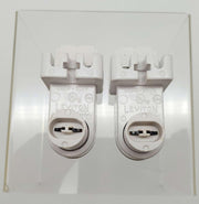 Leviton 464 Fluorescent Lampholder 660W High-Output Recessed Contact 2 Pack 1