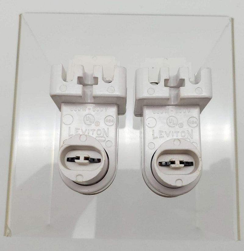 Leviton 464 Fluorescent Lampholder 660W High-Output Recessed Contact 2 Pack 1