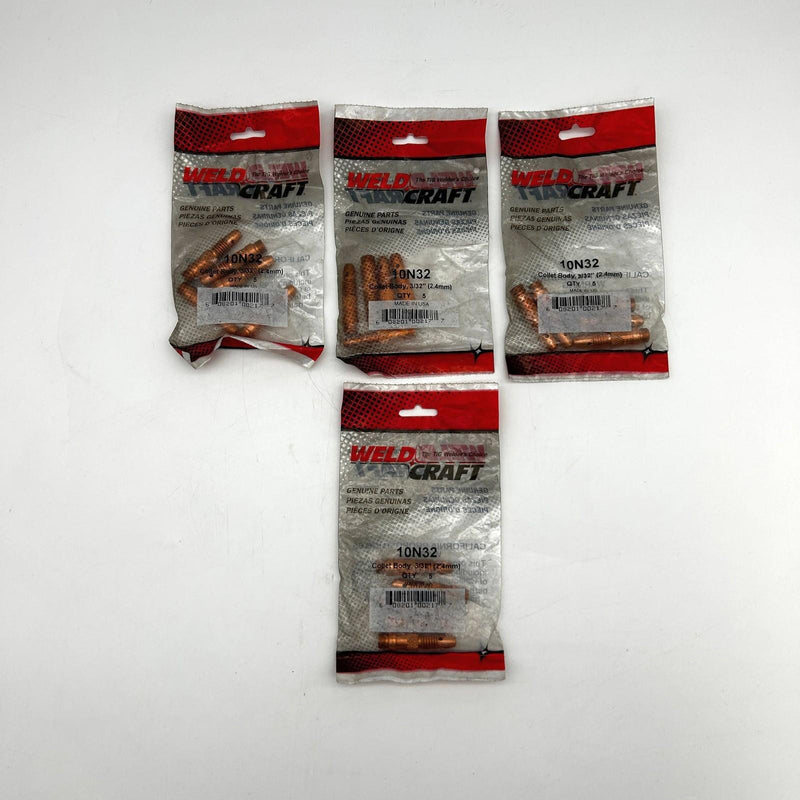 WeldCraft 10N32 Collet Body for 3/32" 2.4mm Copper for Tig Welding Lot of 20