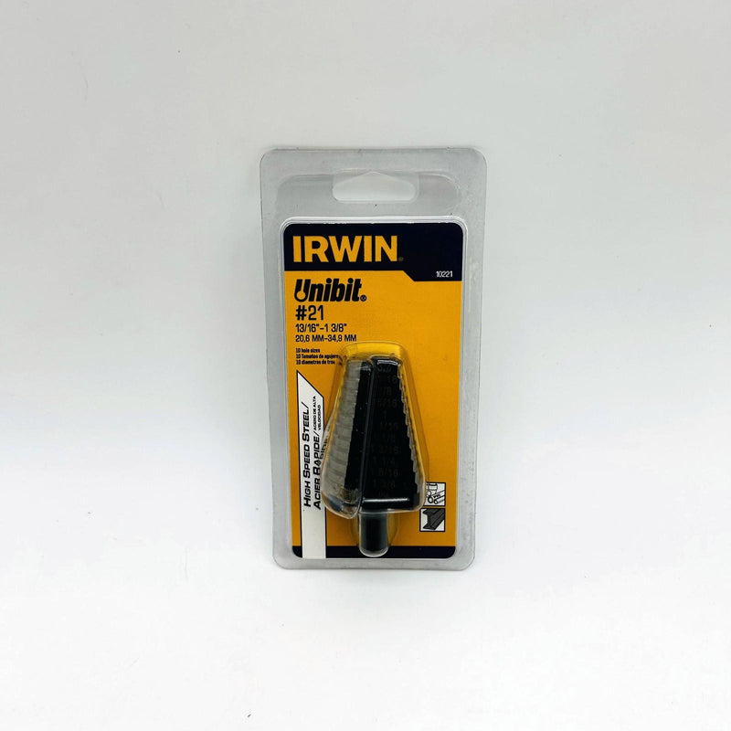 Irwin 10221 Unibit Step Drill 13/16" - 1-3/8" High Speed Steel 1/2" Shank 7