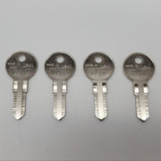 5x Ilco 1541 Key Blanks for Some Thermostat Covers Nickel Plated 3