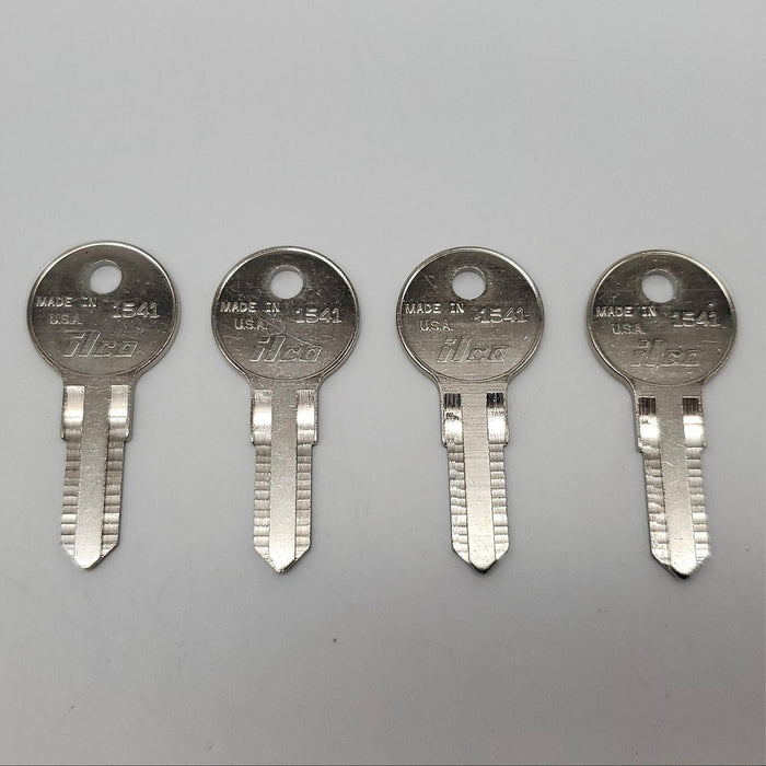 4x Ilco 1541 Key Blanks for Some Thermostat Covers Nickel Plated 3