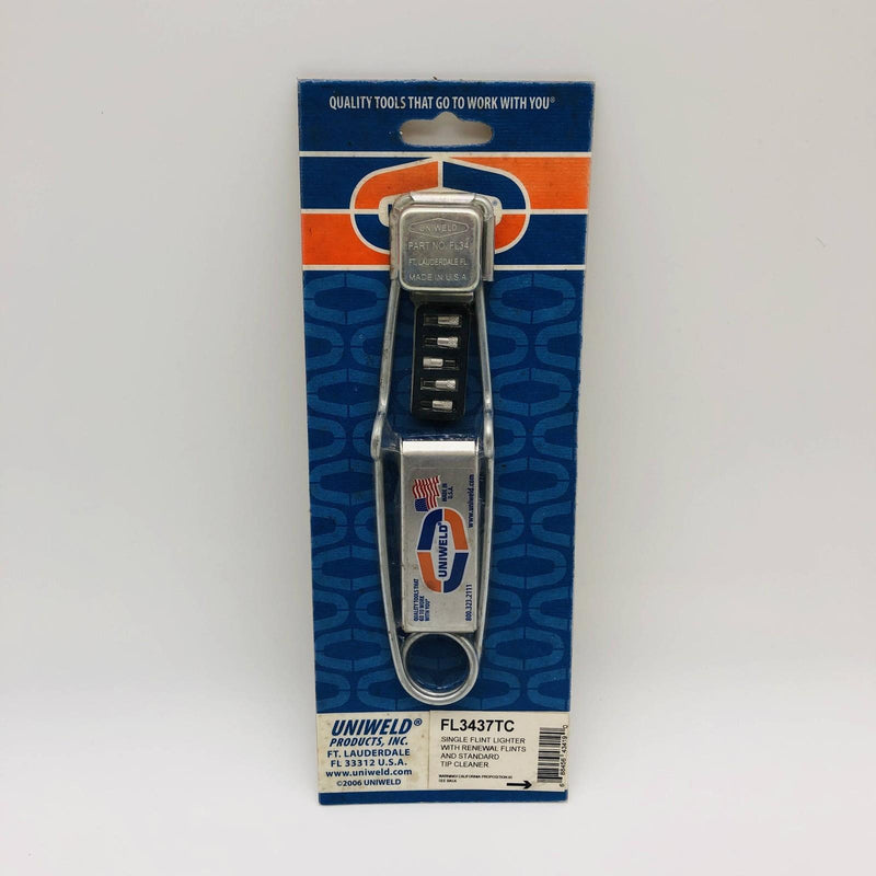 Uniweld FL3437TC Single Flint Lighter w Renewal Flints and Standard Tip Cleaner 8
