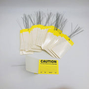 Yellow Caution Tags 3-1/4" x 5" Self Laminating Pre Wired Safety Pack of 100 7