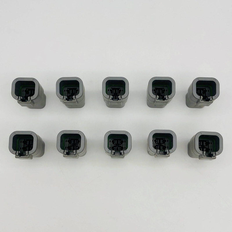 TE Connectivity DTP04-4P Receptacle Connector 4 Pin Grey Wire to Wire Pack of 10 8