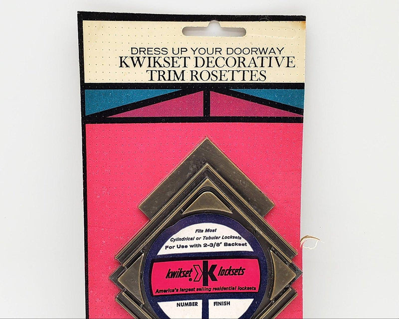 Kwikset Escutcheon Antique Brass Deadbolt or Knob Trim 5-1/4" Outer Diameter NOS 3