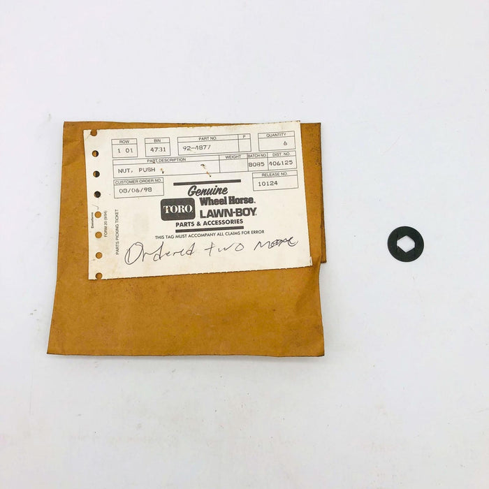 Lawn-Boy 924877 Push Nut OEM New Old Stock NOS Open 3