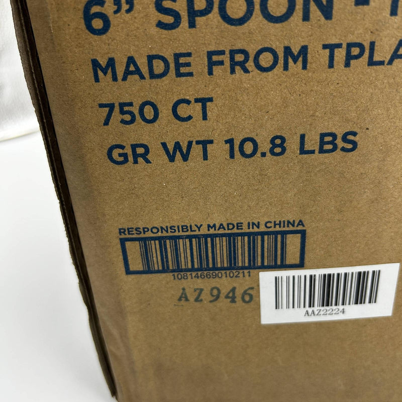 World Centric SP-PS-I Compostable Spoons TPLA 6" Individually Wrapped Pk of 750 3
