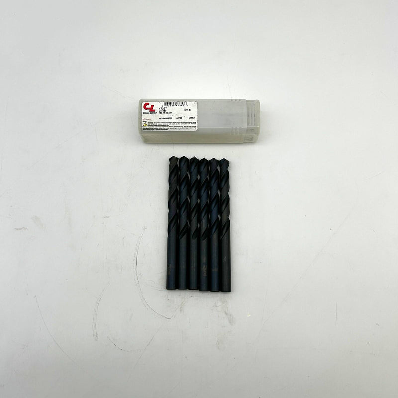 Chicago-Latrobe 47357 Jobber Drill Bit 11.20mm 150 HSS Black Steam Oxide 6pk 10