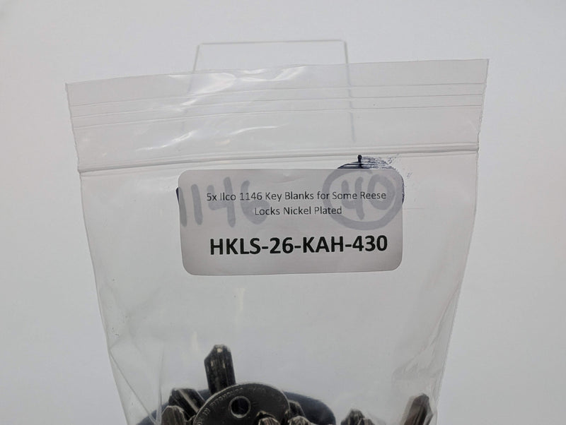5x Ilco 1146 Key Blanks for Some Reese Locks Nickel Plated
