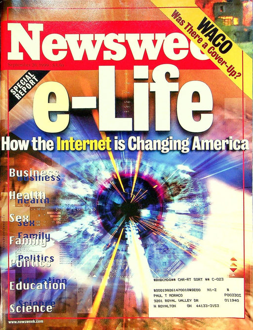 Newsweek Magazine September 20 1999 Ebay Meg Whitman 40mm Shell Casing Waco Cult 1