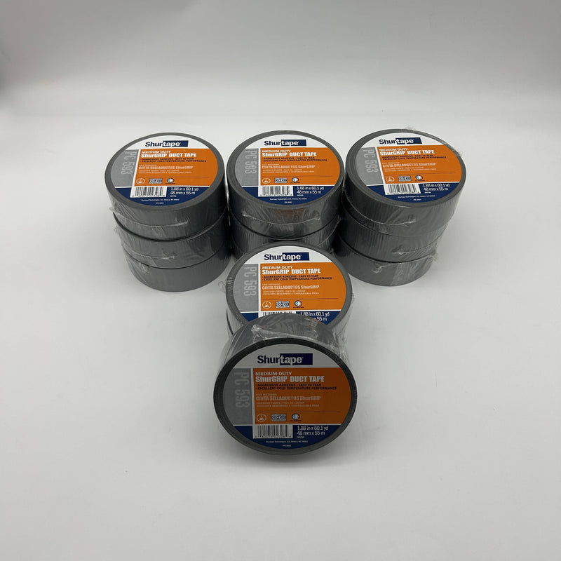 Shurtape PC593 Duct Tape Silver 48MM X 55m 8 Mil General Purpose 152303 12 Rolls