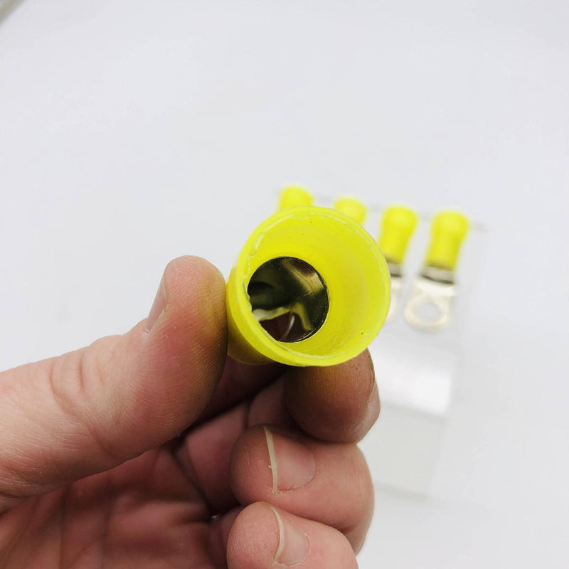 5x Thomas & Betts Sta-Kon RK757 Terminal Ring Ylw Nylon UL Listed 3/0 Bolt 1/2in 5