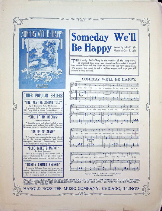 1910 Oh You Tease Vintage Sheet Music Large Merritt Lund Marjorie O Rourke 3