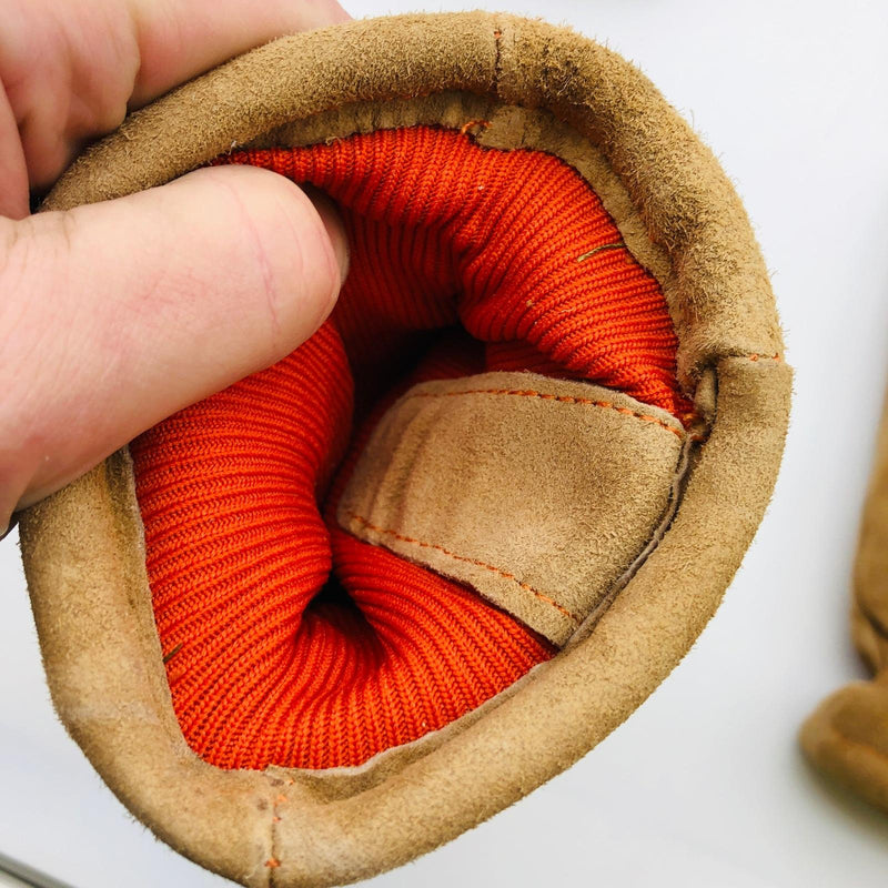 Majestic 1640 Winter Work Gloves Sz Small Side Split Lined Leather Knit 2 Pairs 4