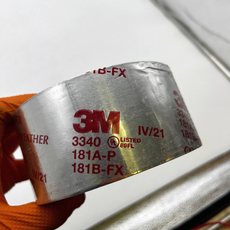 3M Aluminum Foil Tape 3340 2.5" x 50 yd 4.0 mil Silver HVAC Sealing and Patching 3