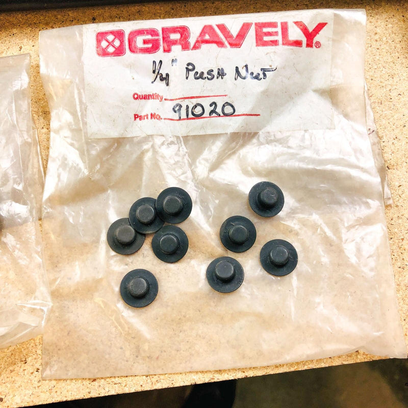 Snapper 91020 Push Nut 1/4" OEM NOS Replaced 761105MA 700156YP 725624 Coated Blk 5