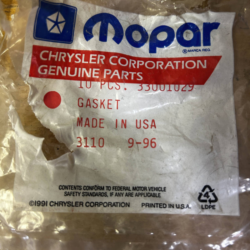 Mopar 33001029 Gasket for Fan Sensor 1ct OEM NOS Loose No Pkg