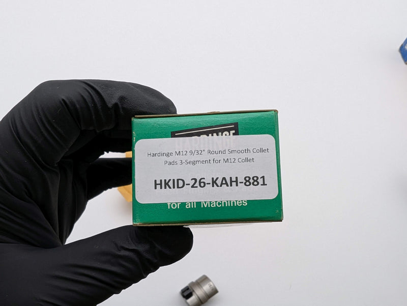 Hardinge M12 9/32" Round Smooth Collet Pads 3-Segment for M12 Collet