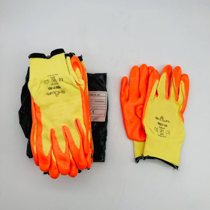 Showa 4567 Cut Resistant Work Gloves 10/XL Nitrile Palm Coating A3 12 Pairs 6