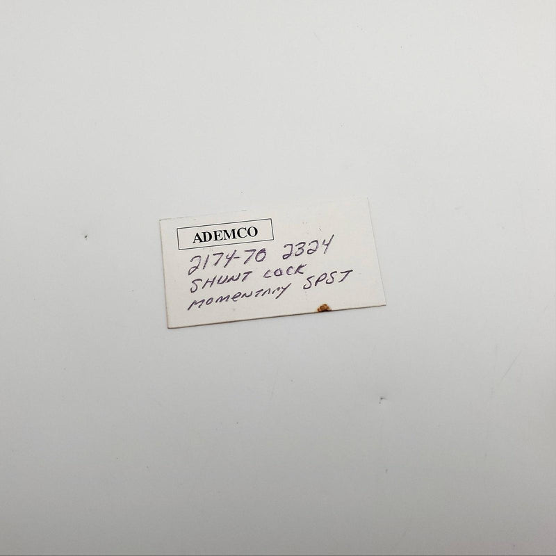 Adecmo 2174-70 Shunt Lock Momentary Switch 1-3/8" x 0.70" D w Leads Keyed Alike 7
