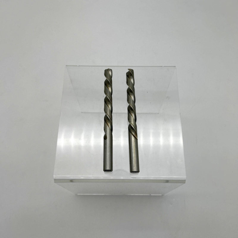 2pk Cle-Line C18428 Jobber Drill Bit 1898L 31/64 Left Hand HSS Bright 2 Flutes 10