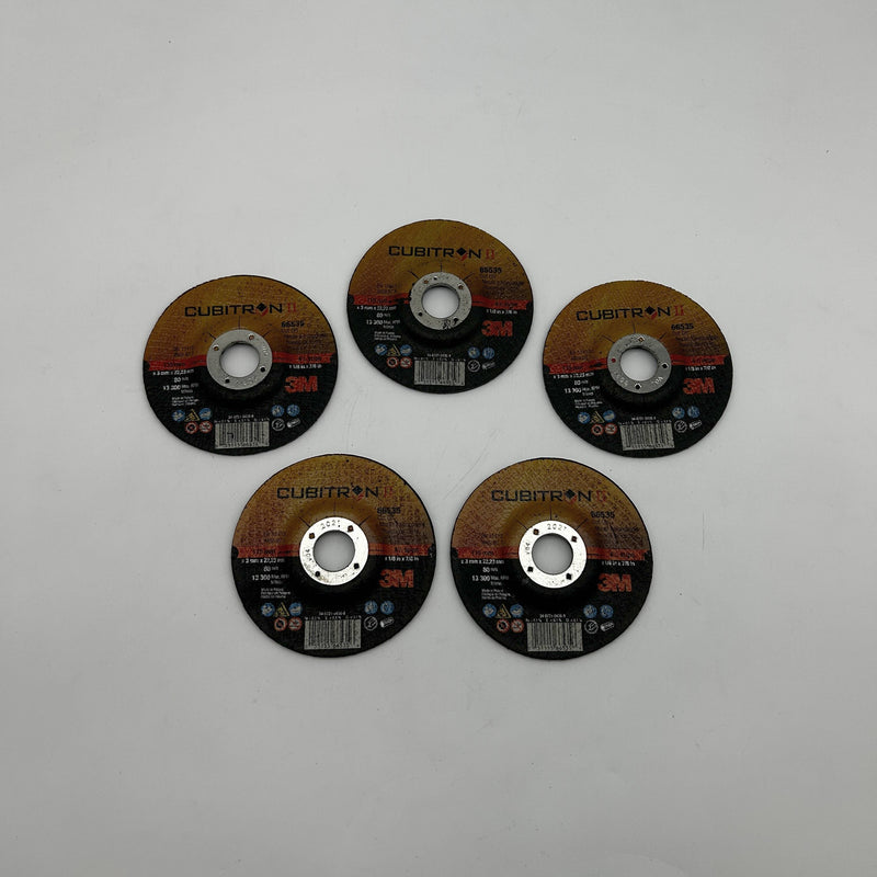 3M Cubitron II 66535 Cut-Off Wheel 4-1/2in x 1/8in x 7/8in Type 27 36 Gri 5pk