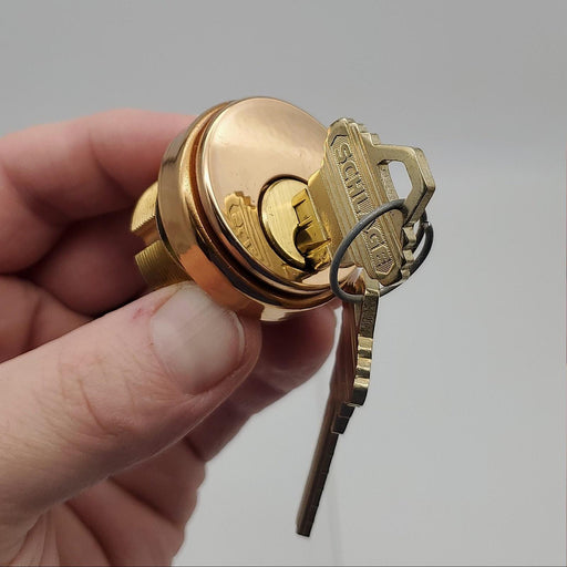 Schlage Mortise Lock Cylinder 1-1/8" Length Bronze 1458 Keyway 20-001 0 Bitted 1