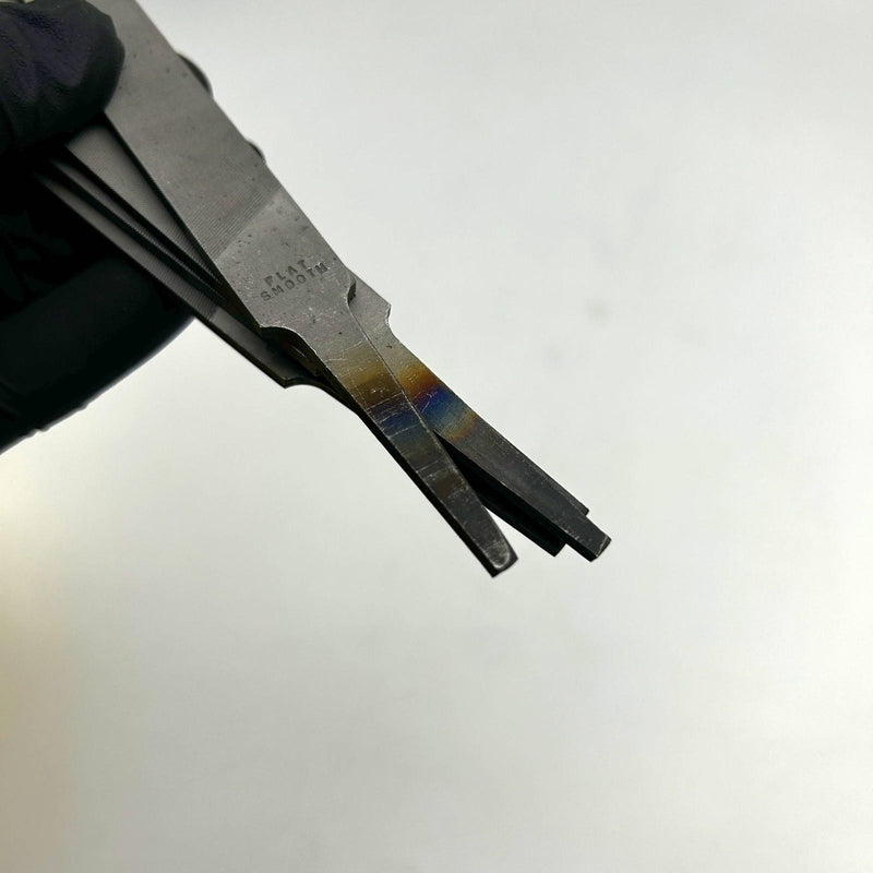 Nicholson 6" Flat Double / Single Cut Smooth File 03533N Rectangular w/ Tang 4pk