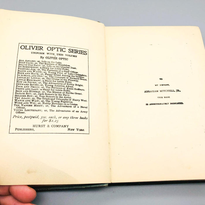 All Aboard Oliver Optic Hardcover 1910s Hurst And Company Sequel The Boat Club 9