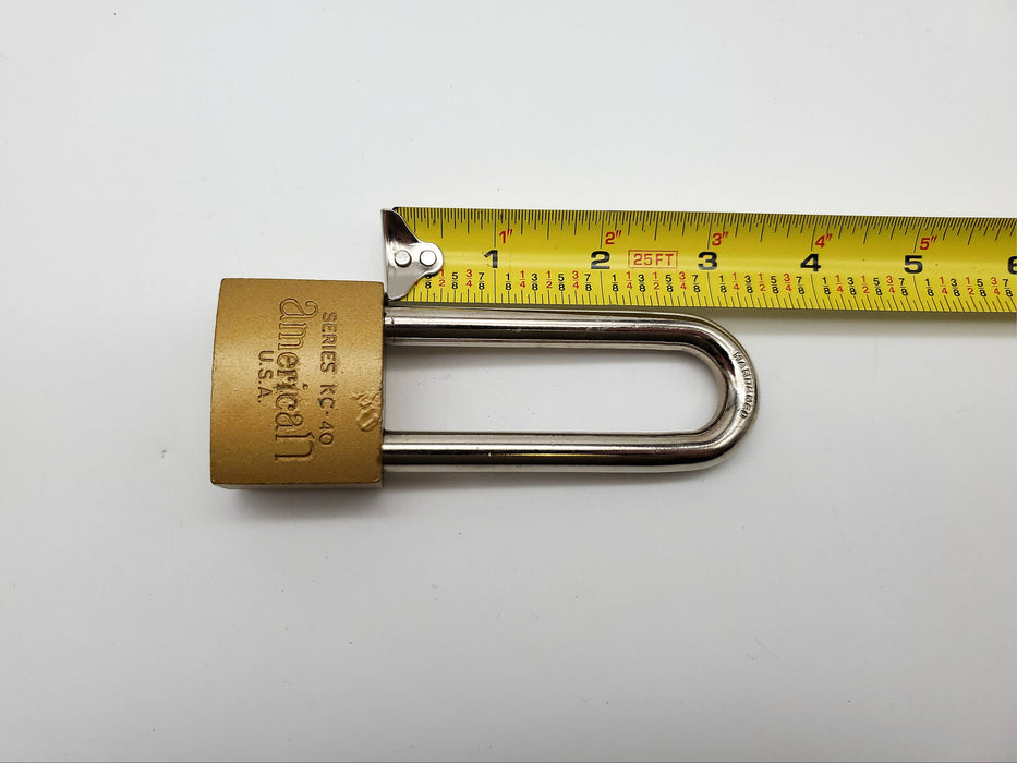 American Lock Padlock 3-1/8"L x 0.38"D Shackle 1-3/4" Wide No KC 42 USA Made 9