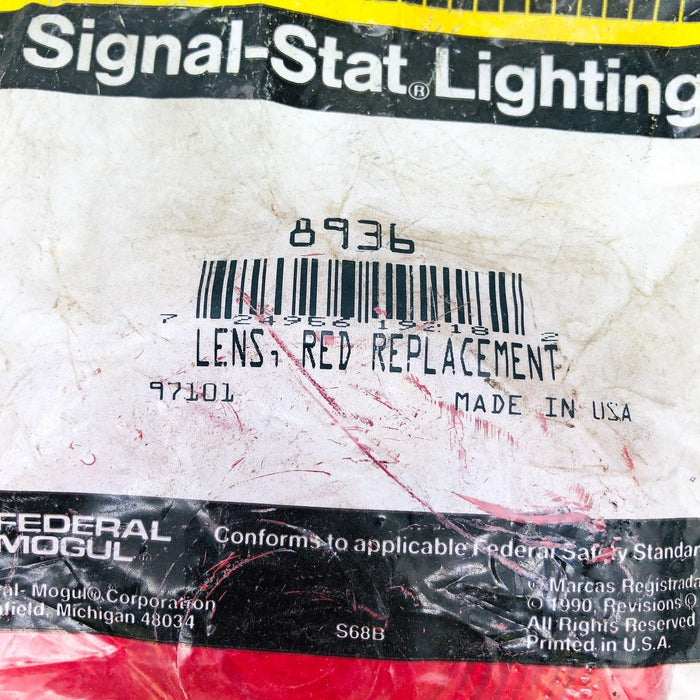 Signal Stat 8936 Lens Red Replacement New Old Stock NOS Sealed 7