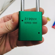 2x Master A1107GRNKD Padlock Green Anodized Aluminum 3in Shkle Keyed Differently 4