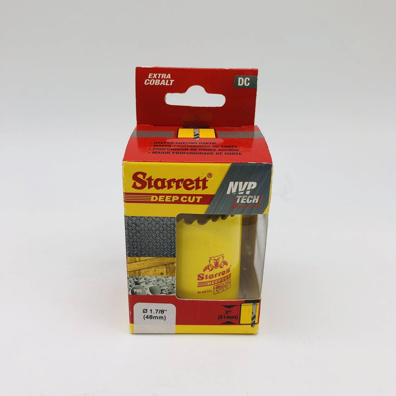 Starrett DCH0178-G Deep Cut Hole Saw 1-7/8 48MM Abrasion Resistant HSS Teeth 5