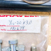 Ariens Gravely 181678 Bolt Hex 7/16-20x3.0 OEM NOS Replaced by 05900037 Clear 2