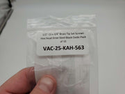 1/2"-13 x 3/4" Brass Tip Set Screws Hex Head Drive Steel Black Oxide Pack of 10 4