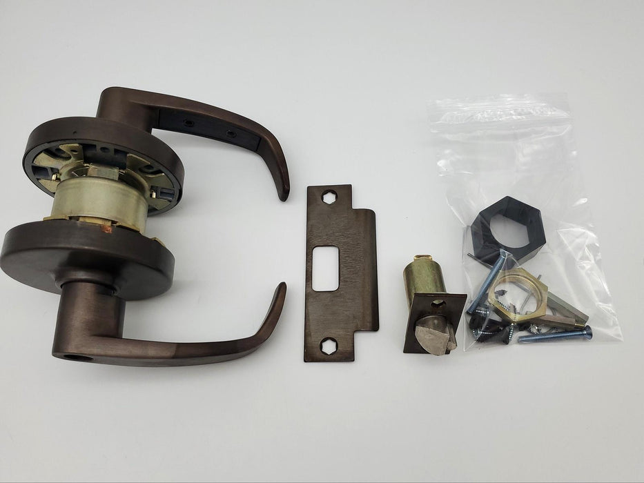 Sargent Door Lever Entry Lock Classroom Oiled Bronze 2-3/4 Backset 10G37 No Core 2