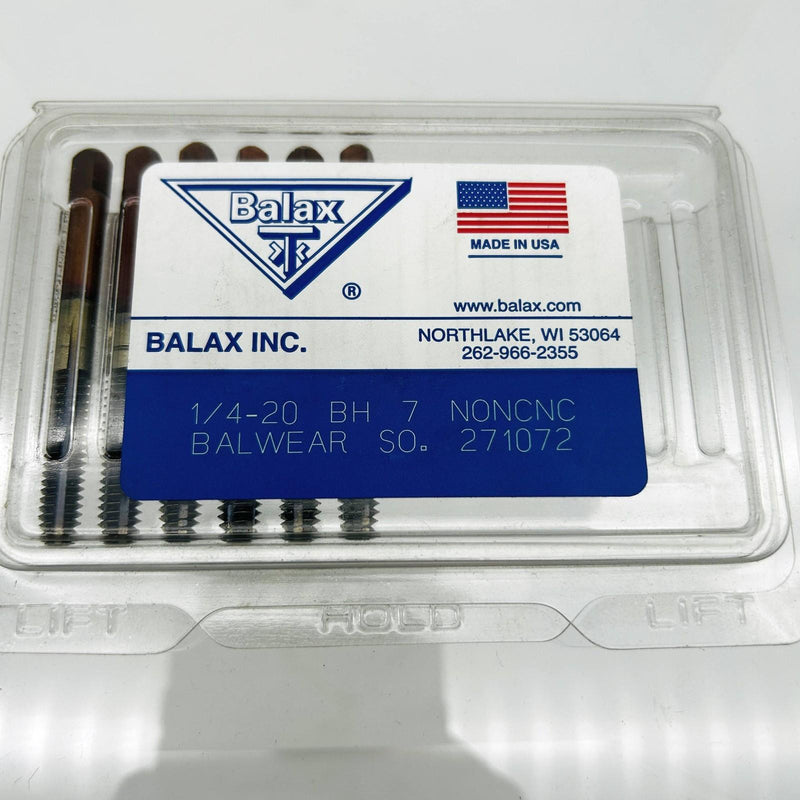 Balax 271072 Roll Tap 1/4-20 BH 7 NONCNC Balwear Thread Forming Pack of 6