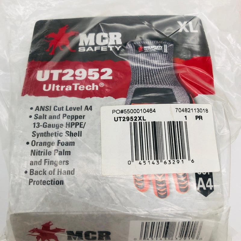 MCR Safety UT2952 Mechanics Work Gloves Sz XL Impact Resistant 13GA A4 1 Pair 2