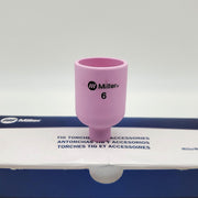 Miller 57N75 Gas Lens Nozzle 3/8"D Size 6 Alumina TIG Welding Pack of 10 1