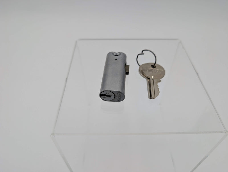 Chicago 5002LP-KA 1X5 File Cabinet Lock Satin Chrome 2" L 4 Pin Keyed Alike