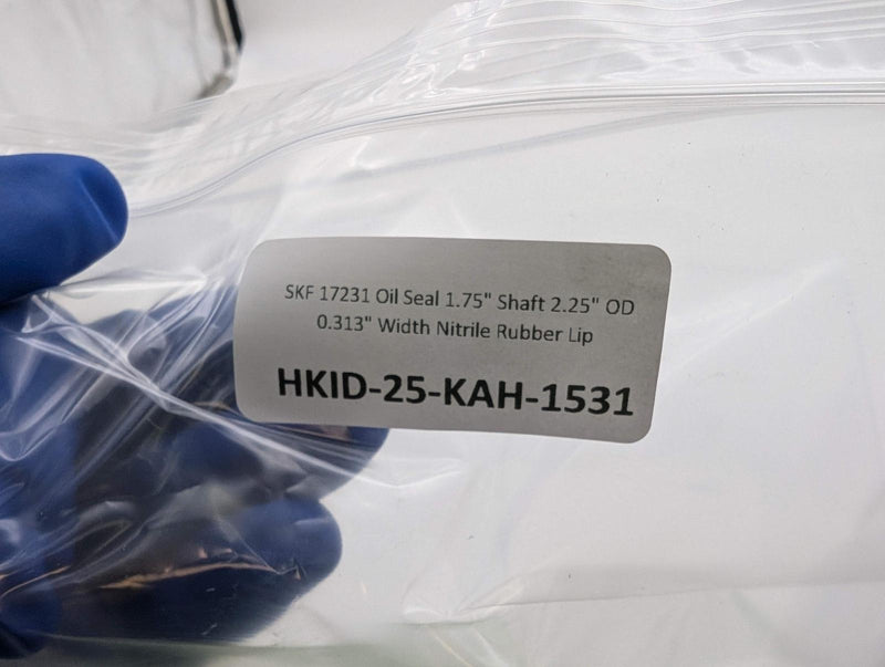 SKF 17231 Oil Seal 1.75" Shaft 2.25" OD 0.313" Width Nitrile Rubber Lip 4