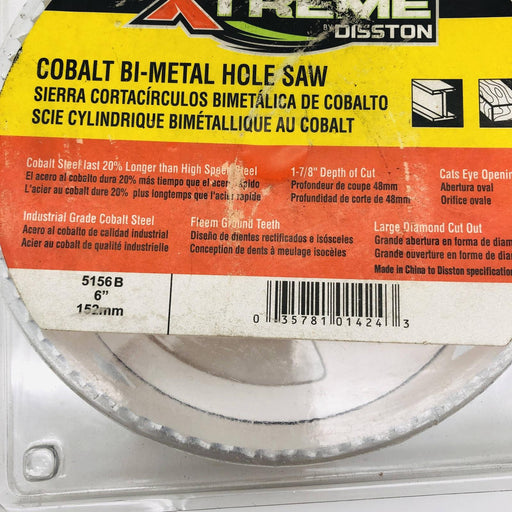 Blu-Mol Xtreme 5156B Hole Saw 6"/152MM Cobalt Bi-Metal 1-7/8" Depth of Cut 2